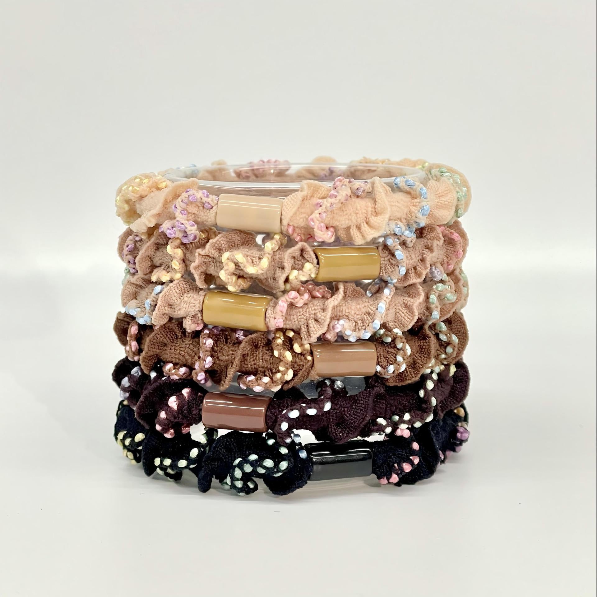 Wholesale fashion hair ring hair high elastic woven seamless hair rope